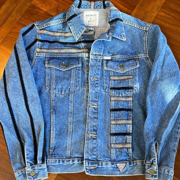 HARD TO FIND GEORGES MARCIANO FOR GUESS VINTAGE JEAN JACKET - LADIES' L - Picture 1 of 11